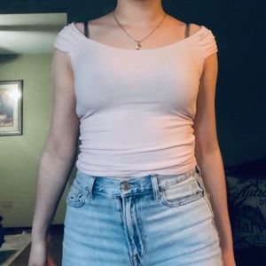 baby pink crop top
